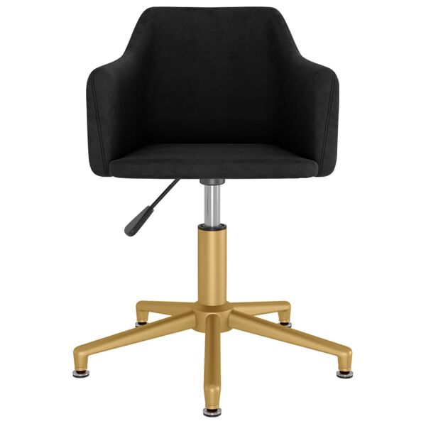 vidaXL Esszimmerst&uuml;hle 4 Stk. Drehbar Schwarz Samt