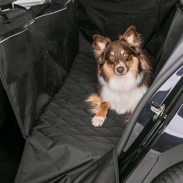 TRIXIE Auto-R&uuml;cksitzbezug f&uuml;r Hunde 155x130 cm Teilbar Schwarz