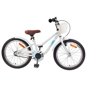 vidaXL Kinderfahrrad 18 Zoll f&uuml;r 5-7 Jahre alt Wei&szlig;