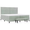vidaXL Boxspringbett mit Matratze Hellgrau 200 x 200 cm Samt