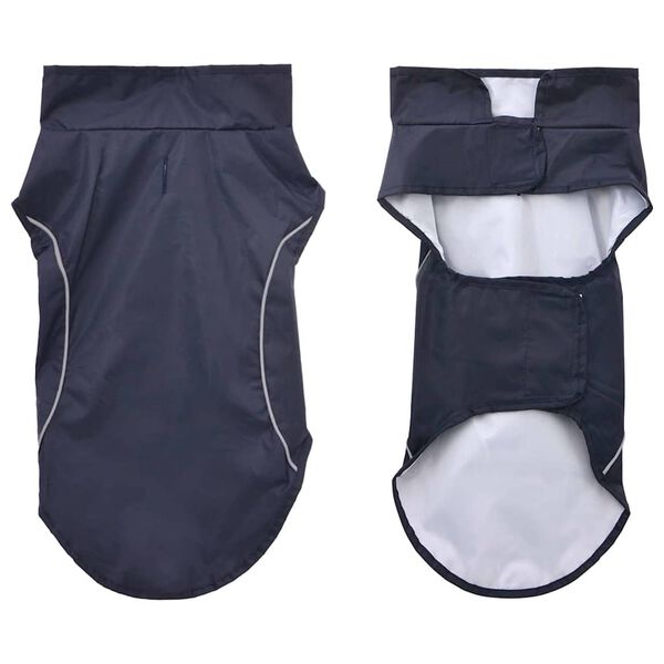 vidaXL Hunde Regenmantel mit Reflexstreifen Polyester Marineblau M