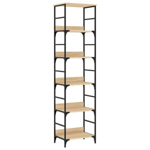 vidaXL B&uuml;cherregal Sonoma-Eiche 50 x 33 x 188,5 cm Holzwerkstoff