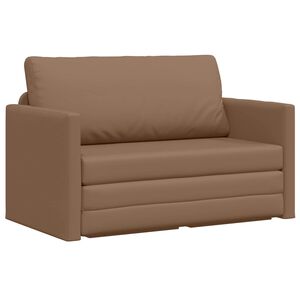 vidaXL Schlafsofa Cappuccino 124 x 71 x 78 cm Kunstleder