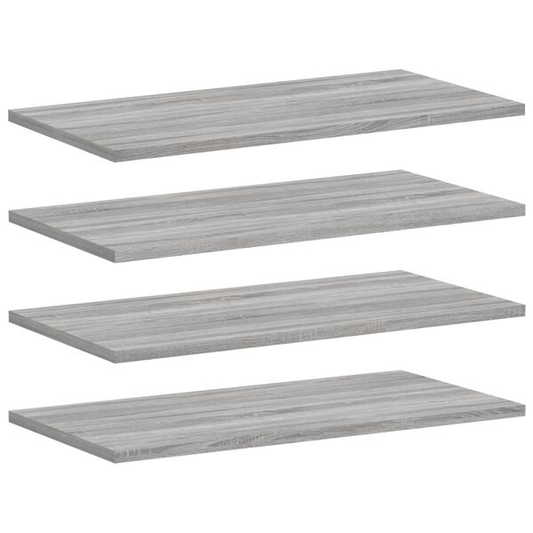 vidaXL Wandregale 4 Stk. Grau Sonoma 60x30x1,5 cm Holzwerkstoff