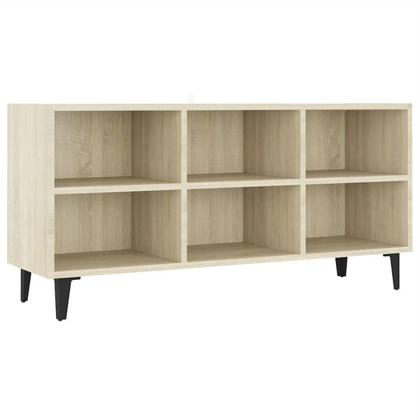 vidaXL TV-Schrank mit Metallbeinen Sonoma-Eiche 103,5x30x50 cm