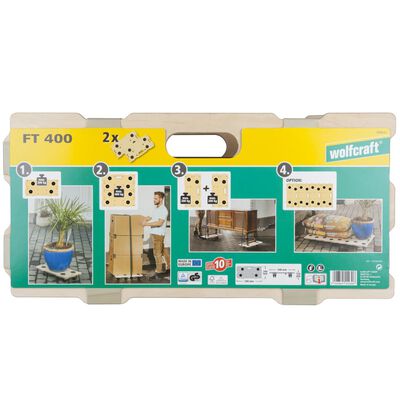 wolfcraft Möbel Dolly Modular Puzzle-Muster FT400 5543000
