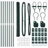 vidaXL Zaun mit Pfosten Gr&uuml;n 1,6 x 10 m PVC-beschichteter Stahl