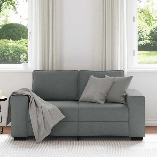 vidaXL 2-Sitzer-Sofa Dunkelgrau 120 cm Stoff