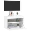 vidaXL TV-Wandschrank mit LED-Leuchten Wei&szlig; 60x30x40 cm