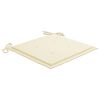 vidaXL Batavia-St&uuml;hle 2 Stk. mit Creme Kissen Teak Massivholz