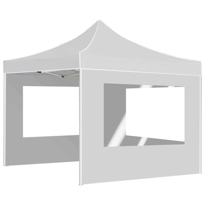 vidaXL Profi-Partyzelt Faltbar mit Wänden Aluminium 2×2m Weiß