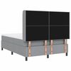 vidaXL Boxspringbett mit Matratze Hellgrau 200 x 160 cm Stoff