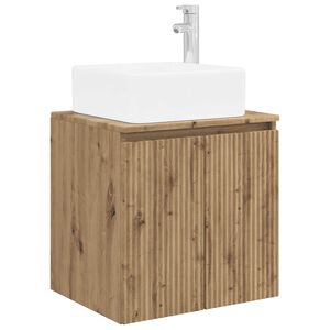 vidaXL Wandmontierte Waschtisch Artisan-Eiche 53 x 35 x 63 cm