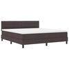 vidaXL Boxspringbett mit Matratze Dunkelbraun 180 x 200 cm Stoff