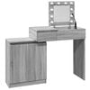vidaXL Schminktisch mit LED-Beleuchtung Grau Sonoma 115x37x110,5 cm