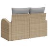 vidaXL Gartensofa Beige 124 x 62 x 69cm Poly-Rattan