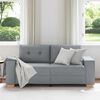 vidaXL Zweisitzer-Sofa Hellgrau 180x77x82 cm Stoff