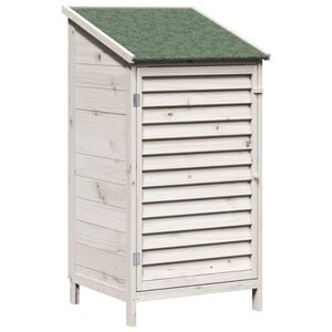 vidaXL Gartenschuppen Wei&szlig; 59 x 56 x 113,5 cm Massivholz aus Fichte