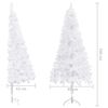 vidaXL K&uuml;nstlicher Eck-Weihnachtsbaum Wei&szlig; 240 cm PVC