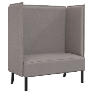 vidaXL Hoher R&uuml;cken Sofa 101cm Taupe Stoff