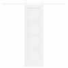 vidaXL Schiebet&uuml;r Wei&szlig; 61 x 198,5 cm Massives Kiefernholz