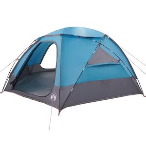 vidaXL Kuppelzelt mit abnehmbarem Regenfly Blau 12-Personen