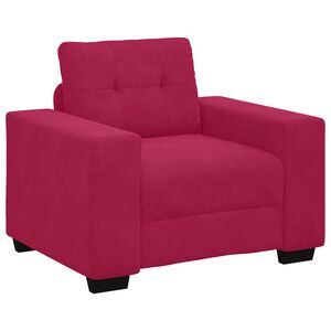 vidaXL Sessel Weinrot 100x78x80 cm Samt