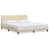 vidaXL Bettgestell ohne Matratze "Hanko" Creme 180x200 cm Stoff