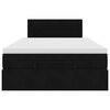 vidaXL Ottomane Bett mit Matratze & LEDs Schwarz 120x190 cm Samt
