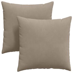 vidaXL Sofakissen 2 St&uuml;ck Taupe 60 x 60 cm Stoff