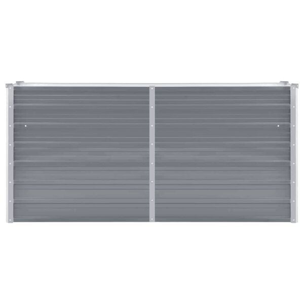 vidaXL Garten-Hochbeet Verzinkter Stahl 160x40x77 cm Grau