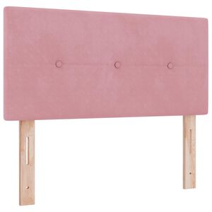 vidaXL LED Kopfteil mit LED-Lichtleisten Rosa 80 cm Samt