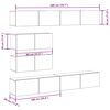 vidaXL 6-tlg. TV-Schrank-Set Wandmontage Artisan-Eiche Holzwerkstoff