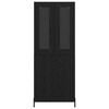 vidaXL Highboard Schwarz Eichen-Optik 69,5 x 34 x 180 cm Holzwerkstoff