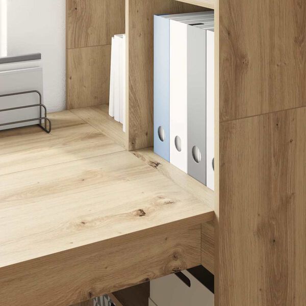 vidaXL Schreibtisch Artisan-Eiche 122 x 67 x 145 cm Holzwerkstoff