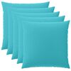 vidaXL Kissenbezug 6 pcs HEERLEN T&uuml;rkis 60 x 60 cm Polyester
