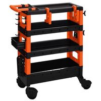FX-Tools Werkzeugwagen mit 4 Fächern Schwarz und Orange