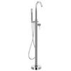 vidaXL Freistehende Badewannenarmatur Edelstahl 118,5 cm