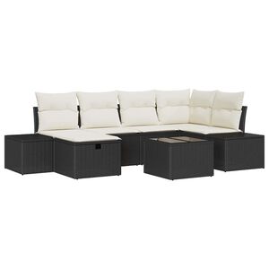 vidaXL Sofa Set 7 stk. Poly-Rattan