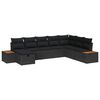 vidaXL Gartensofa-set 8 stk. Schwarz Poly-Rattan