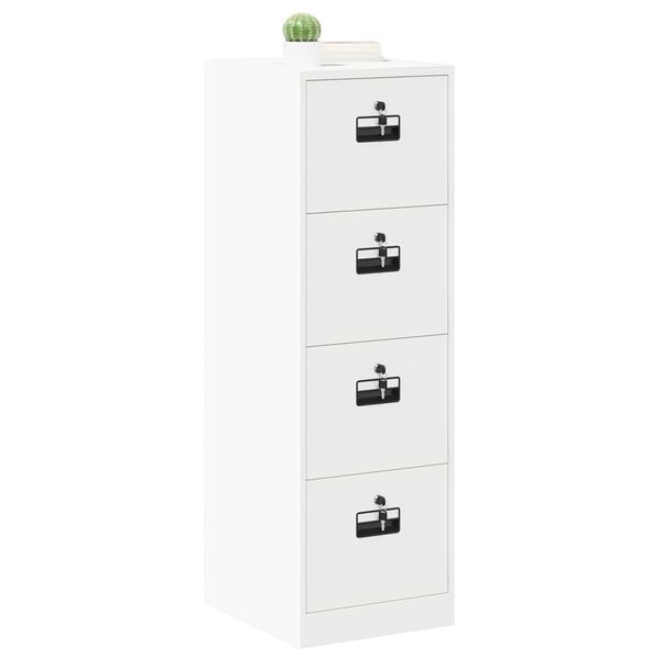 vidaXL Aktenschrank 2 pcs Wei&szlig; 44 x 50 x 139 cm Kaltgewalzter Stahl