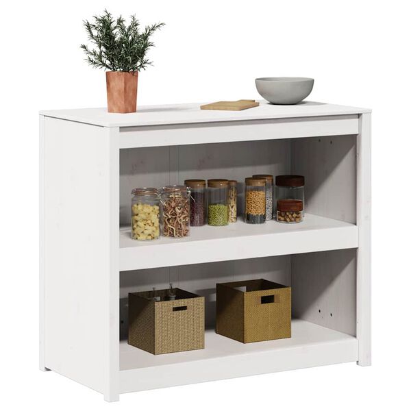 vidaXL K&uuml;chenschrank Wei&szlig; 106 x 55 x 92 cm Massives Kiefernholz