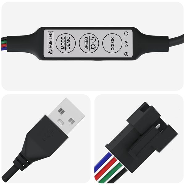 vidaXL LED Streifen mit LED-Lichtleisten 4 pcs Schwarz und Wei&szlig; 150 cm