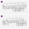 vidaXL Outdoor-Sofagarnitur mit Kissen 8 pcs Natur und Creme