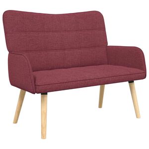 vidaXL 2-Sitzer Sofa Weinrot 115 x 61 x 87 cm Stoff