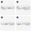 vidaXL Outdoor-Sofagarnitur mit Kissen 10 pcs Natur und Anthrazit