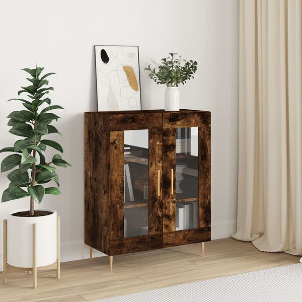 vidaXL Sideboard Räuchereiche 69,5x34x90 cm Holzwerkstoff