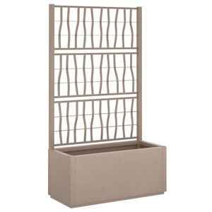 vidaXL Pflanzk&uuml;bel mit Rankgitter Hellbraun 80x36x140 cm PP