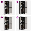 vidaXL Gartenschrank Grau und Schwarz 65x37x165 cm PP
