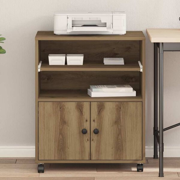 vidaXL Druckerständer Artisan-Eiche 60 x 48 x 74 cm Holzwerkstoff